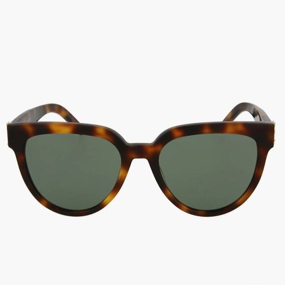 Saint Laurent 54mm Cat Eye Sunglasses havana green - Picture 1 of 7